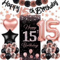 Kit de Decoração para Festa TSVATE Rose Gold 15 Anos