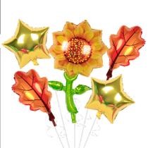 Kit de decoração Sunflower Maple Leaf Mylar 6 unidades Forest Kit de decoração Sunflower Maple Leaf Mylar 6 unidades Forest