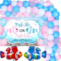 Kit de decorações de revelação de gênero Sursurprise Fish He or She