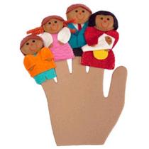 Kit de Dedoches em Feltro - Família Negra Kit de Dedoches em Feltro - Família Negra