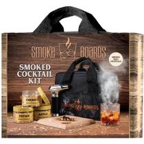 Kit de Defumação para Coquetéis com Maçarico para Fumar Bourbon e Whiskey Kit Old Fashioned de 7 Peças com Estojo, Inclui Tábua de Defumação de Carvalho Branco Artesanal e 3 Tipos de Lascas de Madeira Kit de Defumação para Coquetéis com Maçarico para Fumar Bourbon e Whiskey Kit Old Fashioned de 7 Peças com Estojo, Inclui Tábua de Defumação de Carvalho Branco Artesanal e 3 Tipos de Lascas de Madeira