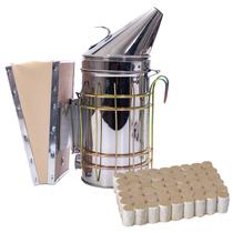 Kit de Defumador para Colmeia de Abelhas ThxBees em Aço Inoxidável com Protetor Térmico Kit de Defumador para Colmeia de Abelhas ThxBees em Aço Inoxidável com Protetor Térmico