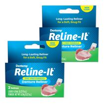 Kit de Dentadura Reline Dentemp Advanced Formula Reline It x2
