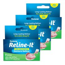 Kit de Dentadura Reline Dentemp Advanced Formula Reline It x3