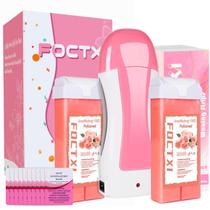 Kit de Depilação a Cera Roll-On FOCTXI para Pele Sensível 2 Cartuchos + 100 Tiras Kit de Depilação a Cera Roll-On FOCTXI para Pele Sensível 2 Cartuchos + 100 Tiras