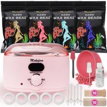 Kit de depilação brasileiro Makeforu com aquecedor digital e cera perfumada