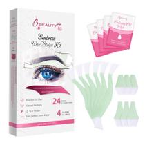 Kit de Depilação Facial Beauty7 com 24 Tiras de Cera
