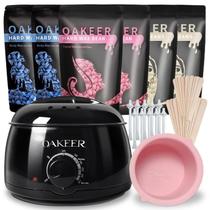 Kit de depilação OAKEER Wax Warmer para depilação com 6 sacos de feijão Kit de depilação OAKEER Wax Warmer para depilação com 6 sacos de feijão