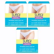 Kit de depilação Surgiwax Brazilian Hard Wax para peças íntimas Kit de depilação Surgiwax Brazilian Hard Wax para peças íntimas