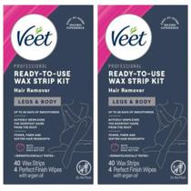 Kit de depilação Veet Leg & Body Cold Wax Strips x40 (x2)