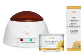 Kit de Depilación GIGI Cera Suave Multiusos Honee 400g con Calentador