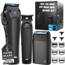 Kit de desbotamento de cabelo e barba Royal Clips 2.0 com cortador e aparador Kit de desbotamento de cabelo e barba Royal Clips 2.0 com cortador e aparador