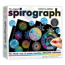 Kit de desenho de artes e ofícios Spirograph Scratch & Shimmer