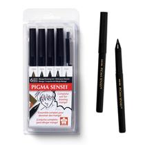 Kit de desenho de mangá Sakura Pigma Sensei com lápis e borracha, 6 peças