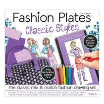 Kit de Desenho Kahootz Fashion Plates Classic Styles - Para Crianças a partir de 6 Anos