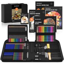 Kit de Desenho Shuttle Art 116 Peças com Lápis de Cor e para Esboço