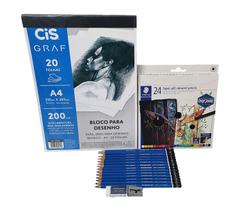 Kit de Desenho Staedtler Completo c/ 14 Lápis Mars Lumograph Kit de Desenho Staedtler Completo c/ 14 Lápis Mars Lumograph