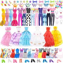 Kit de design de moda para bonecas, roupas e acessórios, 75 unidades