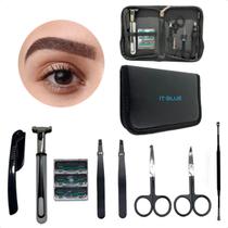 Kit de Design Sobrancelha e Cuidados pessoais portátil com 10 peças Leve Prático multiuso