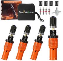 Kit de Desinflador de Pneus com Desligamento Automático Ajustável 10-30 PSI, 4 Peças Kit de Desinflador de Pneus com Desligamento Automático Ajustável 10-30 PSI, 4 Peças