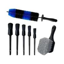 Kit De Detalhamento Automotivo: Escova De Roda Com Cerdas Longas, Pano De Limpeza De Microfibra Kit De Detalhamento Automotivo: Escova De Roda Com Cerdas Longas, Pano De Limpeza De Microfibra