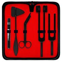 Kit de diagnóstico DEXSUR Percussion Taylor Reflex Hammer + diapasões C 128 e C 512 + tesoura + caneta de medição de pupila - conjunto de 6 peças