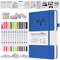 Kit de Diário Bullet Journal OFFIGIFT A5 com 12 Canetas de Pincel