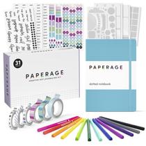 Kit de Diário PAPERAGE Bullet Journal - Caderno, Canetas e Acessórios