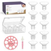 Kit de dimensionamento de flange de bomba de mama vestível Nuliie 10PCS 15/16/17/18/19 mm Kit de dimensionamento de flange de bomba de mama vestível Nuliie 10PCS 15/16/17/18/19 mm