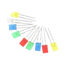 Kit De Diodos LED 100pcs Em 5 Cores 2x5x7mm Diodo Emissor De Luz Quadrado Para Projetos Eletrônicos