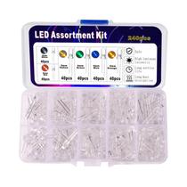 Kit de Diodos LED 5mm (F5) - Sortido (Branco, Verde, Vermelho, Azul, Amarelo, Laranja)