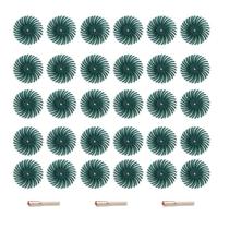 Kit de disco de cerdas radiais FPPO 30 unidades de 25 mm com 3 mm Shank Grit 80