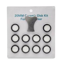 Kit de discos de cerâmica mist maker de 20mm de diâmetro para umidificador com chave de substituição - 10 peças