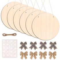 Kit de discos redondos Craft Wood Circles DIYDEC, pacote com 6, 36 cm Kit de discos redondos Craft Wood Circles DIYDEC, pacote com 6, 36 cm