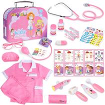 Kit de Disfraz de Doctor Magic4U para Niños con Estetoscopio, 34 Piezas