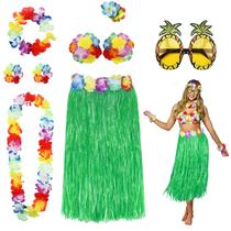 Kit de Disfraz de Falda Hula PHOGARY para Fiesta Luau en Hawái para Mujer