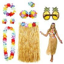 Kit de Disfraz de Falda Hula PHOGARY para Mujer para Fiesta Luau en Hawái