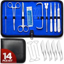 Kit de Dissecação Core Flex com 14 Peças em Aço Inoxidável Kit de Dissecação Core Flex com 14 Peças em Aço Inoxidável