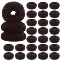 Kit de donuts HOFASON Hair Bun Maker, 24 unidades para pãezinhos curtos e finos