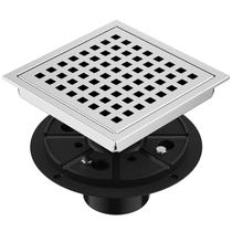 Kit de drenagem de chuveiro EXF de 15 cm de aço inoxidável quadrado