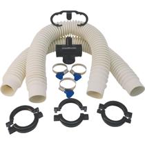 Kit de drenagem de pia SIMPLE DRAIN Double Basin Flexível em latão