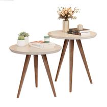 Kit De Duas Mesas Para Sala De Estar Tripé Star - JM3 Móveis