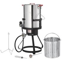 Kit de ebulição de frutos do mar e fritadeira de perus VEVOR 30L com 54.000 BTU
