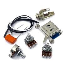 Kit de Elétrica Para Guitarra Tipo Strato SCA6 Pots E Chave Alpha, Orange Drop, Jack SA