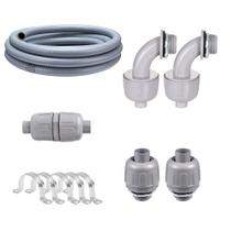 Kit de eletroduto Aandxmok 4,6 m PVC flexível 1/2" NPT