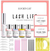 Kit de elevação de cílios LUCKY CAT 2025 Perm profissional para cílios Kit de elevação de cílios LUCKY CAT 2025 Perm profissional para cílios