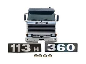 Kit De Emblemas C/ Travas Scania 113h Frontal 113h / 360