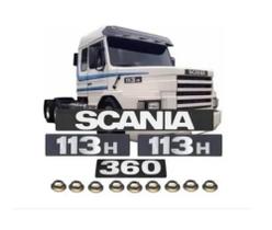 Kit De Emblemas P/02 Lados C/ Travas Scania Bicudo 113h Kit De Emblemas P/02 Lados C/ Travas Scania Bicudo 113h