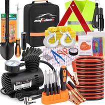 Kit de Emergência Automotiva AUTODECO com Cabos de Chupeta e Compressor de Ar Kit de Emergência Automotiva AUTODECO com Cabos de Chupeta e Compressor de Ar