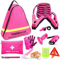 Kit de Emergência Automotivo THINKWORK Rosa - Para Meninas, Adolescentes e Mulheres Kit de Emergência Automotivo THINKWORK Rosa - Para Meninas, Adolescentes e Mulheres